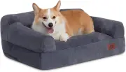 Fluffy Plush Dog Cat Pet Couch Soft Calming Sofa Bed for Medium Small Cats and D