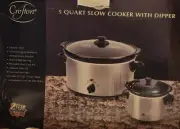 Cooks 5 Quart Slow Cooker with Mini Dipper