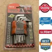 Quality 9pcs Metric Allen key set, Hex Keys wrench steel set,1.5mm-10mm,AU stock