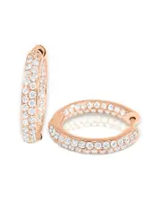 Sabrina Designs 14K Rose Gold 1.00 ct. tw. Diamond Hoops