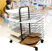 Art Drying Rack,Floor-Standing Classroom Drying Rack,30th Tiers Drawing Paper Drying Rack,Space Saving Suitable for Classrooms Homes and Offices