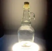 7 inch Glass Bottle with Cork - Perfect for Arts/Crafts or Note in a Bottle