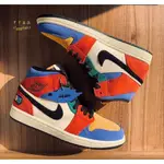 正版 BLUE THE GREAT X AIR JORDAN 1 MID 休閒鞋 籃球鞋 UC2805-100 現貨