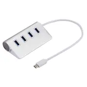 Usb-C / Type-C 3.1 To 4 Usb 3.0 Ports Hub Converter Adapter For Macbook Google Tablet Pc Silver