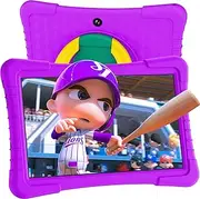 YOBANSE Kids Tablet, 10 inch Tablet for Kids, Android 13 3GB RAM 64GB ROM, WiFi, Bluetooth, Dual Camera, 1280 * 800, 8000mAh Battery, with Parental Control(Purple)