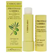 Lip Balm - Olive and Tea Tree by LErbolario for Unisex - 0.15 oz Lip Balm