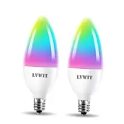 Smart Light Bulb, B11 Smart Candelabra LED Bulb, 2 Count (Pack of 1) B11-4.9w