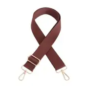 Wide Shoulder Strap Adjustable Replacement Belt Canvas Purse Strap Deep Brown