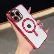 Phone Case For iPhone 16 Pro Max Plus iPhone 16 Plus iPhone 15 Pro Max Plus iPhone 15 14 Pro Max Plus Back Cover Magnetic Shockproof Acrylic