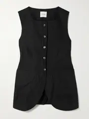 [Posse] Posse - Emma Linen Vest - Black - small small Black