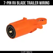 CURT 7 Pin RV Blade Trailer Wiring Towing Vehicle Socket Tester Orange 58272