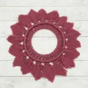 Macrame Mandala Wall Hanging-Choice of Berry Pink or White