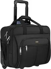 IPEB Rolling Laptop Briefcase With Wheels Fits Up to 17.3 Inch Waterproof Computer Bag and RFID Pocket for Work Travel Business Extra Zipper Lockable