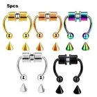 Magnetic Nose Ring Fake Septum Segment Helix Tragus Faux Clickers Non Piercing