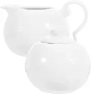 Alipis 2-Piece Ceramic Teapot Set Milk Kettle Household Sugar Jar Elegant Kitchen Accessory