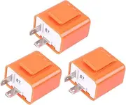 MUCKLILY 3pcs Motorcycle Flasher Relay Indicator Lamp Pin LED Blinker Fixes Flashing Bulb Issues Advanced SMD Chip Technology Orange