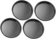 4pcs Nonstick Pizza Pan Carbon Steel Crisper Tray for Oven Baking Sturdy Design for Pizza Cookies and Bread for Restaurant Use