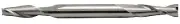 3/32" Mini Double-Ended End Mill, Cobalt, Stub 2-Flute, 3/16" Shank, by MDX