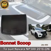 Matt Black Bonnet Scoop Hood Cover to suit Nissan Navara D23 NP300 2014-2020