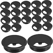 NUOBESTY 21pcs Round Desk Cable Hole Covers Grommet Covers for Wire Management Abs Office Desk Grommet Cable Hole for Computer Table