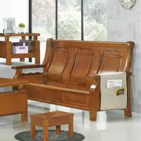 在飛比找momo購物網優惠-【MUNA 家居】2955型柚木色實木組/三人椅(沙發 實木
