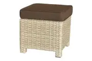 CAMBERWELL - Outdoor Wicker Ottoman Footstool