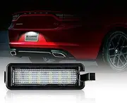 D-Lumina LED License Plate Light Tag Lamp Assembly 3W Compatible with 2015-2020 Dodge Charger Challenger Chrysler 300 Pacifica and Compass, Powered by 18-SMD Xenon White LED 6500K 1-Pieces