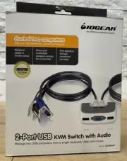 IOGEAR GCS632U 2-Port USB KVM Switch with Audio NEW