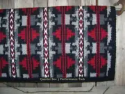 Broken Arrow Show Blanket - 38 x 34 (Black Base/Red Accents)