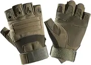 [Ipetboom] 1Pair Unisex Half Finger Gloves for Outdoor Activities Lightweight Durable Bicycling Hiking Gloves for Riding Mountaineering and Training