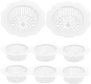 Professional Kitchen Sink Filters 8 Pack Bathroom Drain Hair Catcher Unclog Sink Drain Food Residue Drain Filters Easy Installation