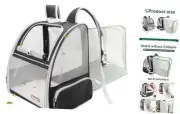 Cat Backpack - Expandable Pet Carrier for Medium Cats and Small Dogs up to 17