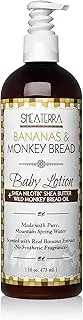 Shea Terra Organics Bananas and Monkey Bread Baby Lotion | Organic Shea Butter - 16 oz