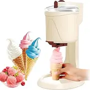 Soft Serve Ice Cream Machine, Ice Cream Maker with Star Mold, Easy Clean, 1L Homemade Icecream Maker Machine, Frozen Automatic Yogurt Machine for Home Kitchen Sorbet Dessert