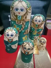 在飛比找Yahoo!奇摩拍賣優惠-俄羅斯七層套娃 辮子娃娃公主 二手 出清  JYUN'S