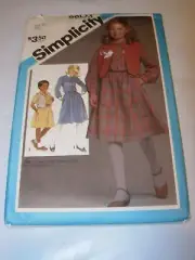 TEEN GIRLS UNCUT SIMPLICITY 6603 Sewing Pattern DRESS VEST CASUAL SIZE 14