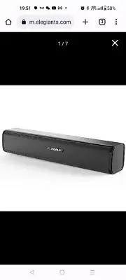 ELEGIANT Computer Speaker 6W Stereo Mini PC Soundbar USB Powered 3.5mm Audio...