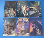1993 Star Wars Post Card Lot x6 Ralph McQuarrie Artwork Movie Poster Classico 1