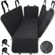 Dog Car Seat Cover for Back Seat, Waterproof Car Seat Protector for Dogs with Si