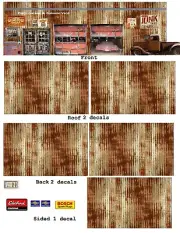 1:64 Diorama Garage set Peel and Stick Decal White backed sheet 1:64 scale