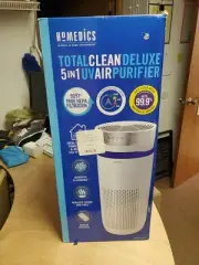 HoMedics TotalClean Deluxe 5-in-1 UV-C Light Air Purifier True HEPA Filtration