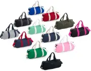 Plain BLUE ARMY GREEN RED PINK GREY Varsity Barrel Duffle Kit Bag (20 Litres)