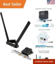 WiFi 7 PCI-E Adapter with 2 External Antennas. Supporting 6GHz Band, 320MHz, ...