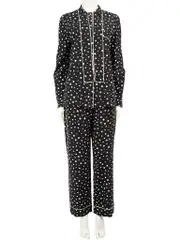 Polka Dot Silk Pyjamas Set