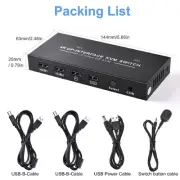 2x1 Displayport KVM Switch 4K/60Hz DP USB KVM Switcher, 2 PC share 1 monitor j