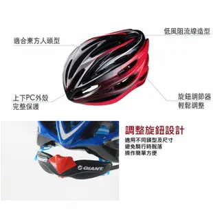 拜客先生－【GIANT】捷安特  BLADE 4.0 自行車安全帽 學生通勤/亞洲頭型/通風設計