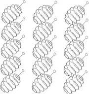 DINHEAROM 15pcs Stainless Steel Bait Springs for Carp Fishing Bait Holder User-Friendly Spring Mechanism Versatile Tackle for All Levels Fishing Gear for Enthusiasts