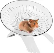 Small Hamster Wheel | Quiet Hamster Wheel | Clear Design Flying Saucer Running Spinner for Small Pets Hedgehog Mice Gerbils Release Stress