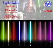 100CM Premium Metal Lightsaber Cosplay Light Saber Sound Vibration Gold Hilt