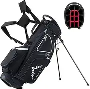 GoHimal 14 Way Golf Stand Bag, Golf Bags for Men with Stand, Top Dividers Ergonomic with 10 Pockets Golf Club Bags